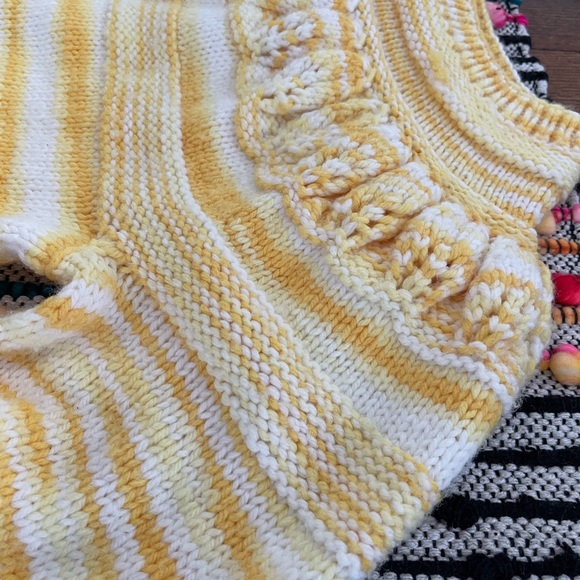 Crochet Knit Sweater Handmade Grandma Cottagecore Chunky Winter - Picture 7 of 16